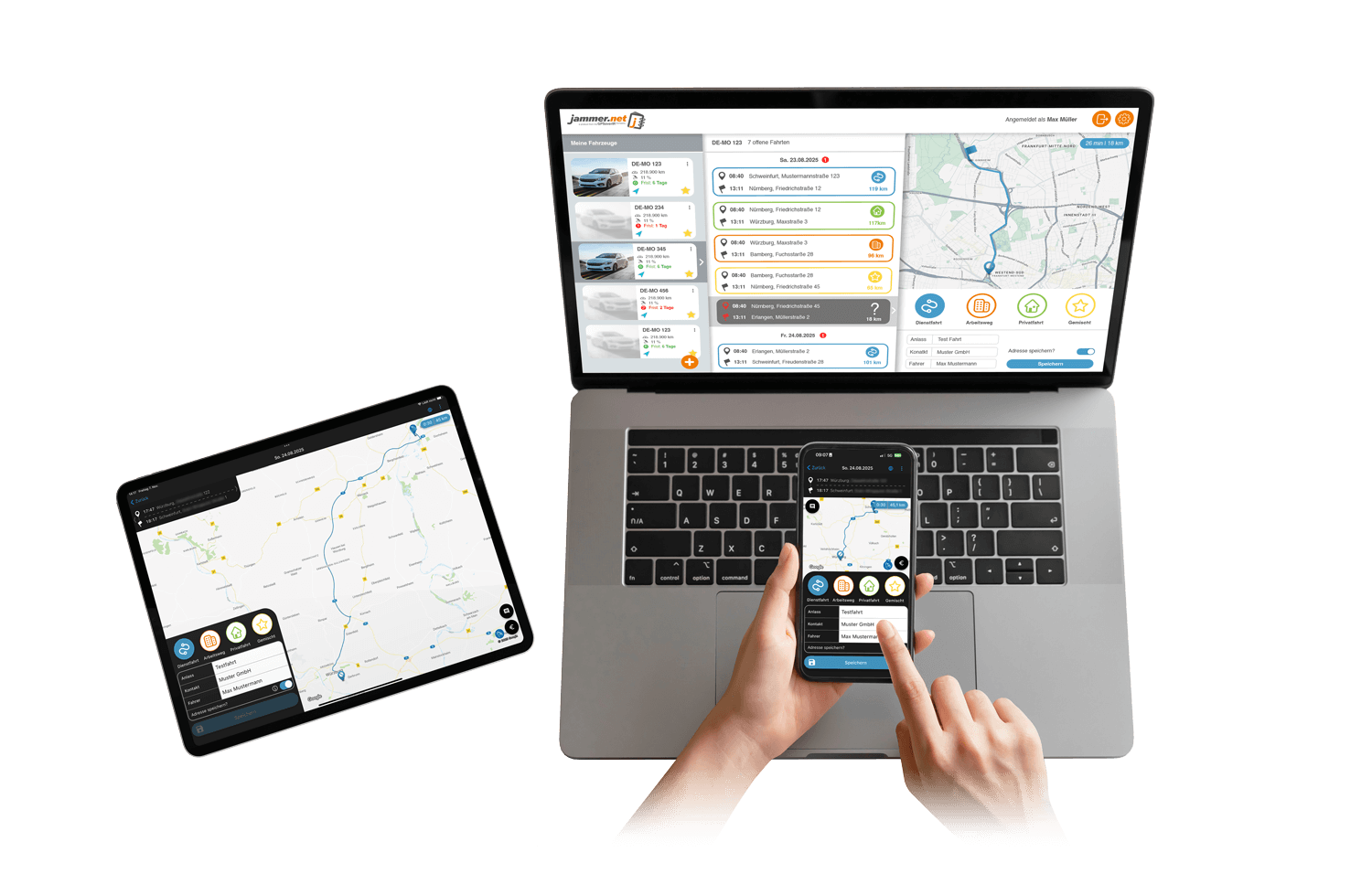 jammer.net auf Tablet, Laptop, Mobil